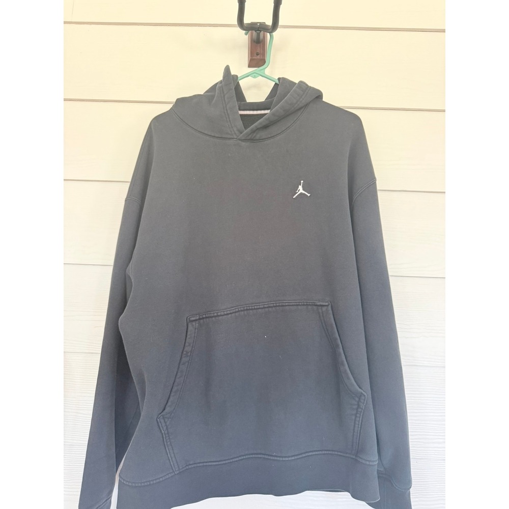 A-81- Jordan Essentials Fleece Hoodie Black Jumpman Pullover DA9818-010 Mens XL